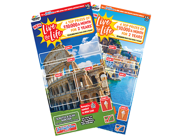 Live the Life Italy Scratch ticket